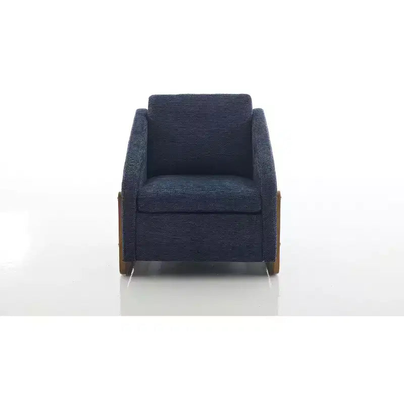 Modern Accent Chair with Chenille Upholstery & Wooden Frame for Bedroom & Living Room