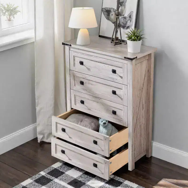 Dresser for Bedroom, Farmhouse Wood Rustic Wide Chest of Drawers, Storage Dressers Organizer for Bedroom, Living Room, Hallway