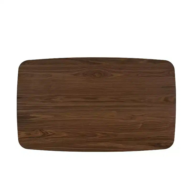 Contemporary Wood Dining Table with Cross-Leg Pedestal Base