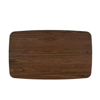 Contemporary Wood Dining Table with Cross-Leg Pedestal Base