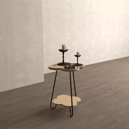 Round Accent End Table for Living Room & Bedroom, Modern Side Table