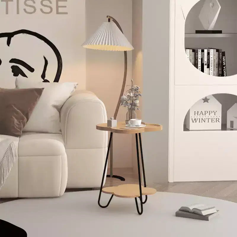 Round Accent End Table for Living Room & Bedroom, Modern Side Table