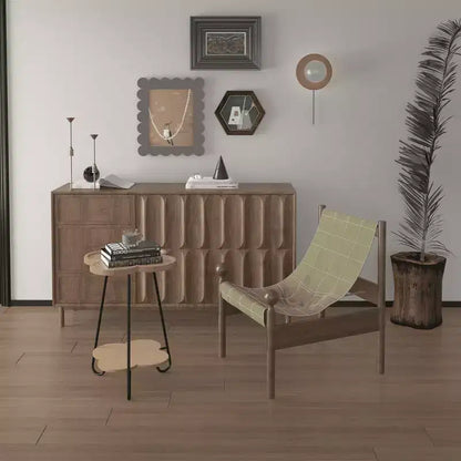 Round Accent End Table for Living Room & Bedroom, Modern Side Table