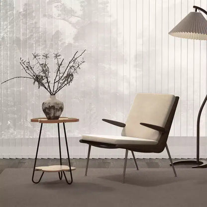 Round Accent End Table for Living Room & Bedroom, Modern Side Table