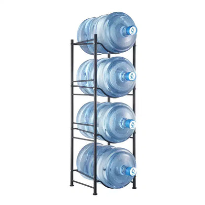 VEVOR 4 Tiers Water Jug Holder, 5 Gallon Water Bottle Holder, Single Row Water Bottle Rack for 4 Bottles, Heavy Duty Water Jug Rack