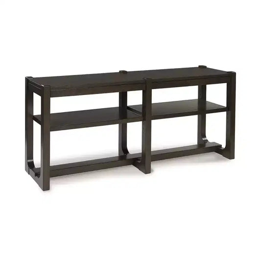 Signature Design by Ashley Breckington Console Table - Modern Sofa Table with Adjustable Shelves, Dark Brown