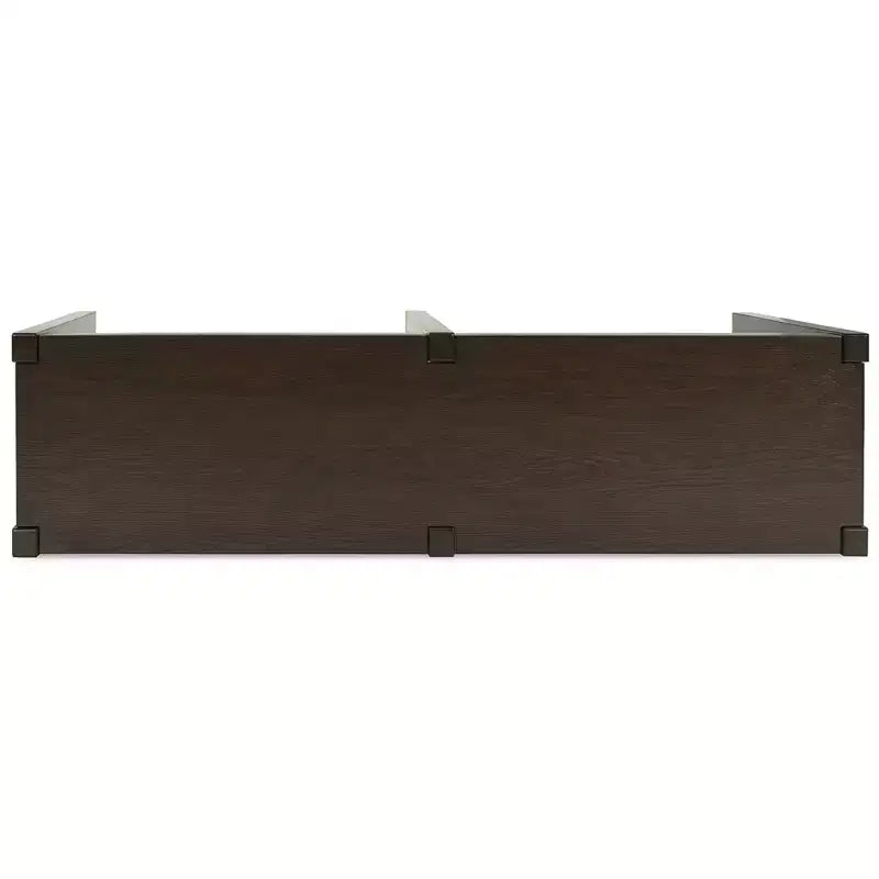 Modern Console Sofa Table with Adjustable Shelves, Dark Brown
