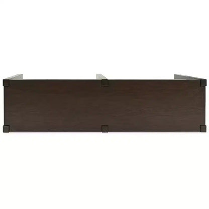 Modern Console Sofa Table with Adjustable Shelves, Dark Brown