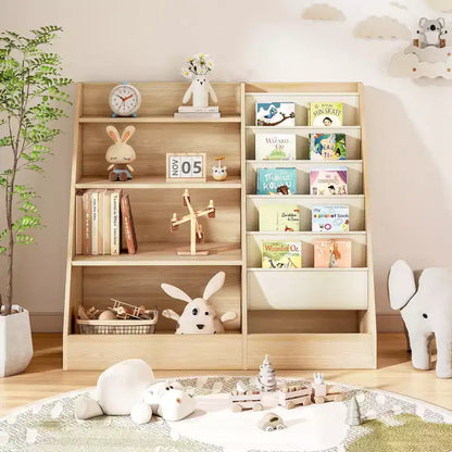 4-Tier Kids Bookshelf & Toy Storage Organizer for Playroom & Bedroom