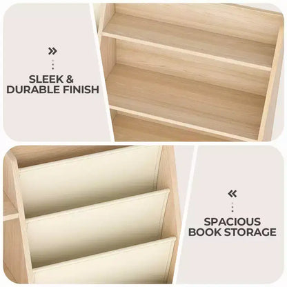 4-Tier Kids Bookshelf & Toy Storage Organizer for Playroom & Bedroom