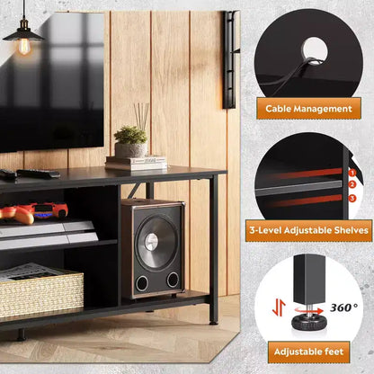 TV Stand for 55 65 Inch TV,Entainment Center with Storage, TV Console for Bedroom and Living Room