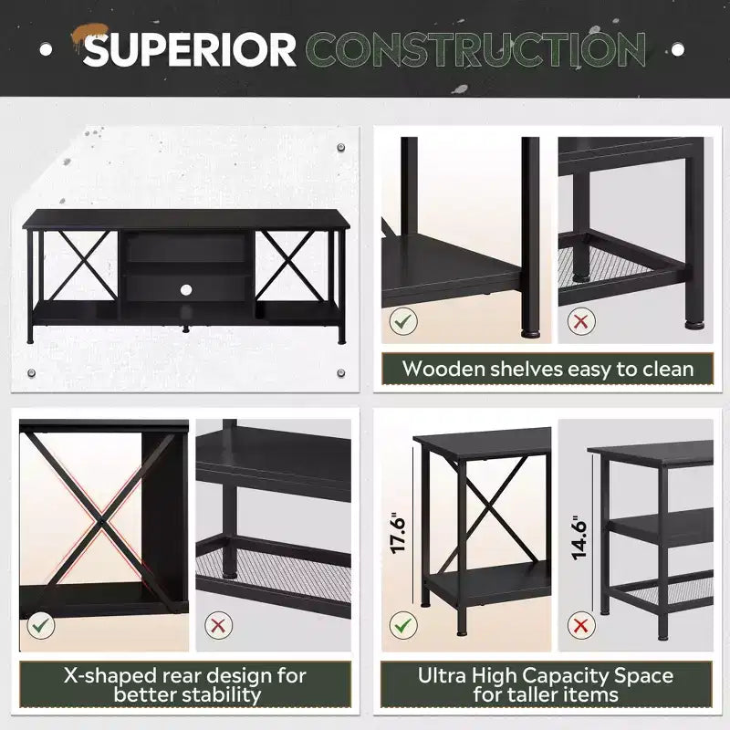 TV Stand for 55 65 Inch TV,Entainment Center with Storage, TV Console for Bedroom and Living Room
