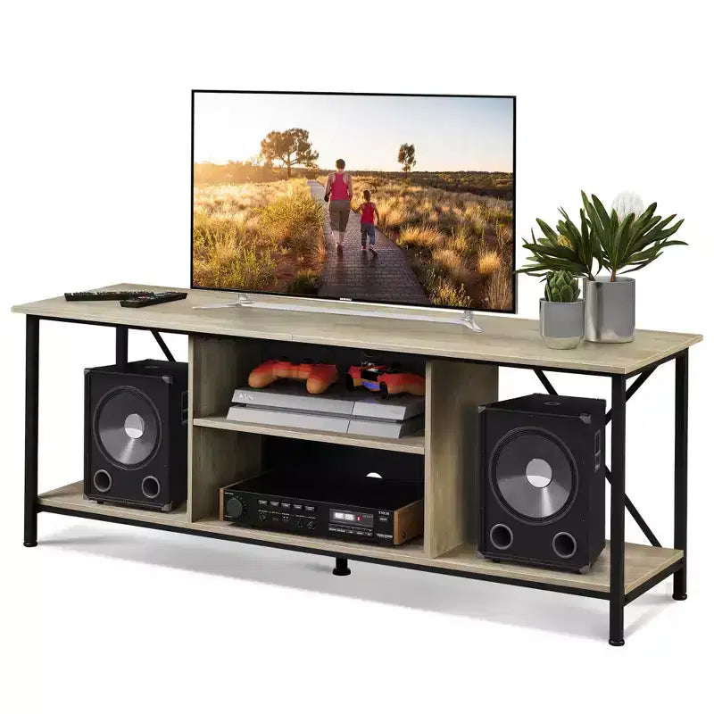 TV Stand for 55 65 Inch TV,Entainment Center with Storage, TV Console for Bedroom and Living Room