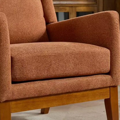 Modern High Back Accent Chair with Upholstered Seat for Living Room & Bedroom
