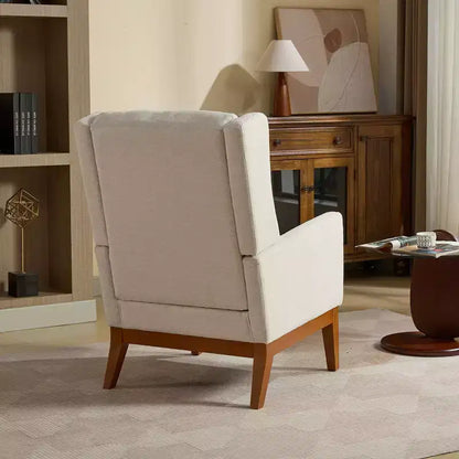 Modern High Back Accent Chair with Upholstered Seat for Living Room & Bedroom