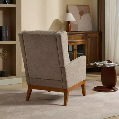 Modern High Back Accent Chair with Upholstered Seat for Living Room & Bedroom