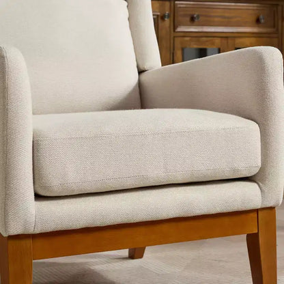 Modern High Back Accent Chair with Upholstered Seat for Living Room & Bedroom