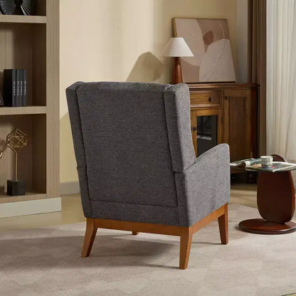 Modern High Back Accent Chair with Upholstered Seat for Living Room & Bedroom