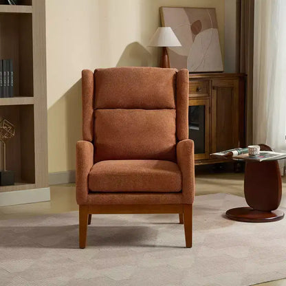 Modern High Back Accent Chair with Upholstered Seat for Living Room & Bedroom