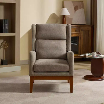 Modern High Back Accent Chair with Upholstered Seat for Living Room & Bedroom