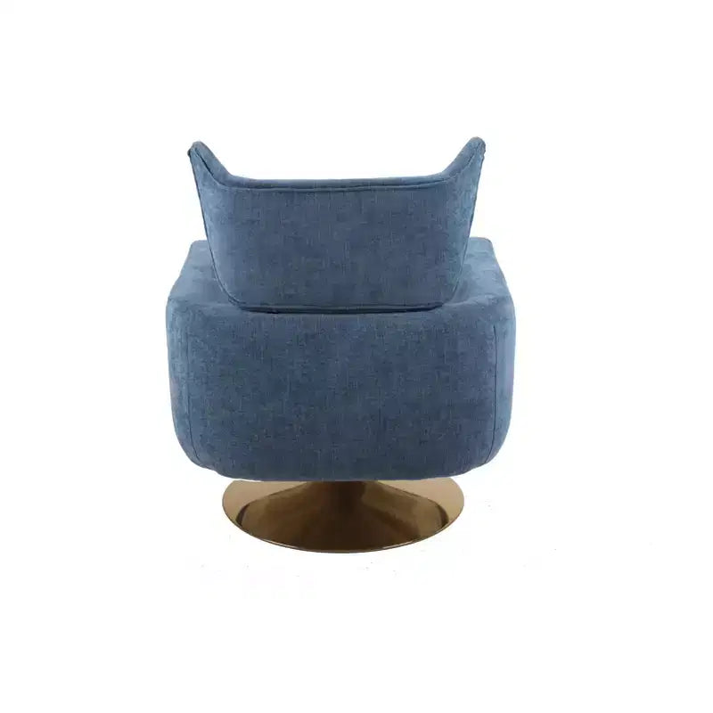 360° Swivel Accent Chair, Classic Mid-Century Style with Gold Metal Base