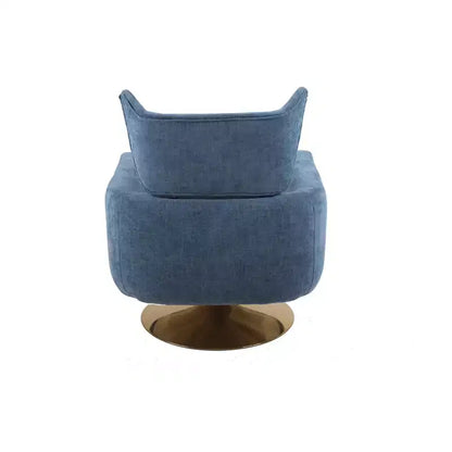 360° Swivel Accent Chair, Classic Mid-Century Style with Gold Metal Base