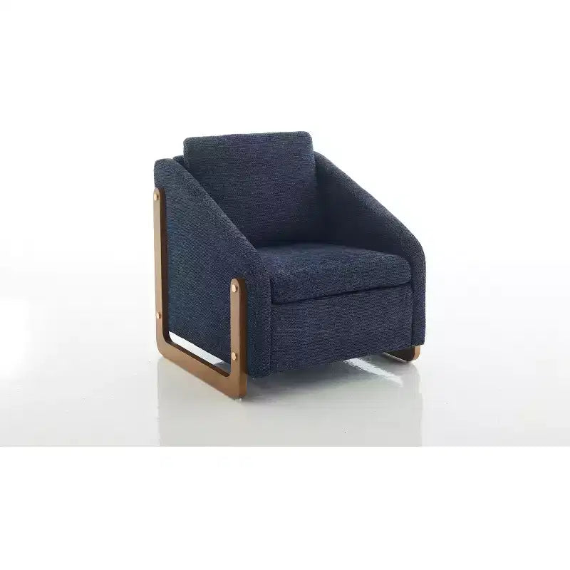 Modern Accent Chair with Chenille Upholstery & Wooden Frame for Bedroom & Living Room