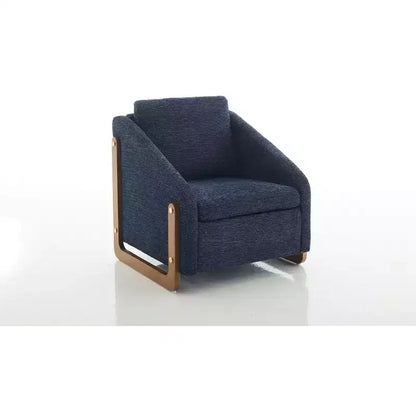 Modern Accent Chair with Chenille Upholstery & Wooden Frame for Bedroom & Living Room