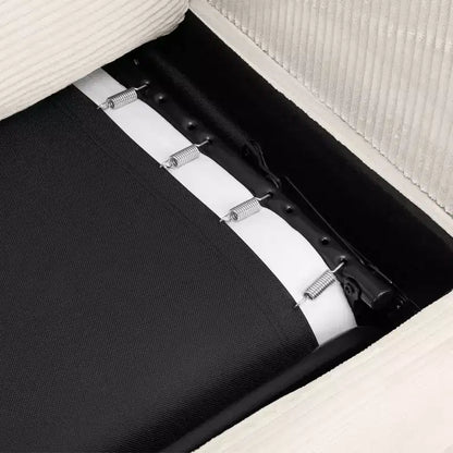 72.8" Corduroy Sleeper Loveseat with Mattress, USB Ports & Storage