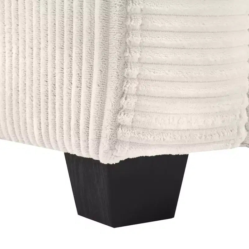 72.8" Corduroy Sleeper Loveseat with Mattress, USB Ports & Storage