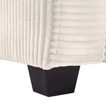 72.8" Corduroy Sleeper Loveseat with Mattress, USB Ports & Storage