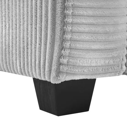 72.8" Corduroy Sleeper Loveseat with Mattress, USB Ports & Storage