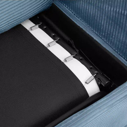 72.8" Corduroy Sleeper Loveseat with Mattress, USB Ports & Storage