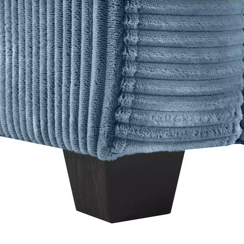 72.8" Corduroy Sleeper Loveseat with Mattress, USB Ports & Storage