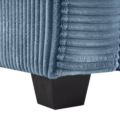 72.8" Corduroy Sleeper Loveseat with Mattress, USB Ports & Storage