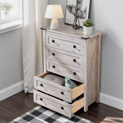 Dresser for Bedroom, Farmhouse Wood Rustic Wide Chest of Drawers, Storage Dressers Organizer for Bedroom, Living Room, Hallway