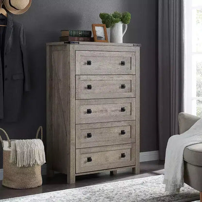 Dresser for Bedroom, Farmhouse Wood Rustic Wide Chest of Drawers, Storage Dressers Organizer for Bedroom, Living Room, Hallway