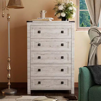Dresser for Bedroom, Farmhouse Wood Rustic Wide Chest of Drawers, Storage Dressers Organizer for Bedroom, Living Room, Hallway