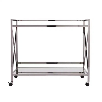 Maxton Bar Cart - Silver/Charcoal - SEI