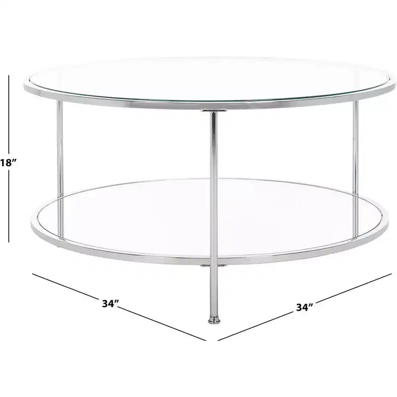 Round Coffee Table with Hidden Storage, Charcoal, Modern Living Room