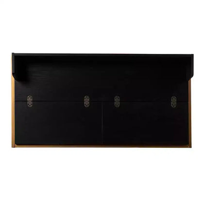 Flip-Top Desk with Hidden Storage Compartment, Black, Home Office
