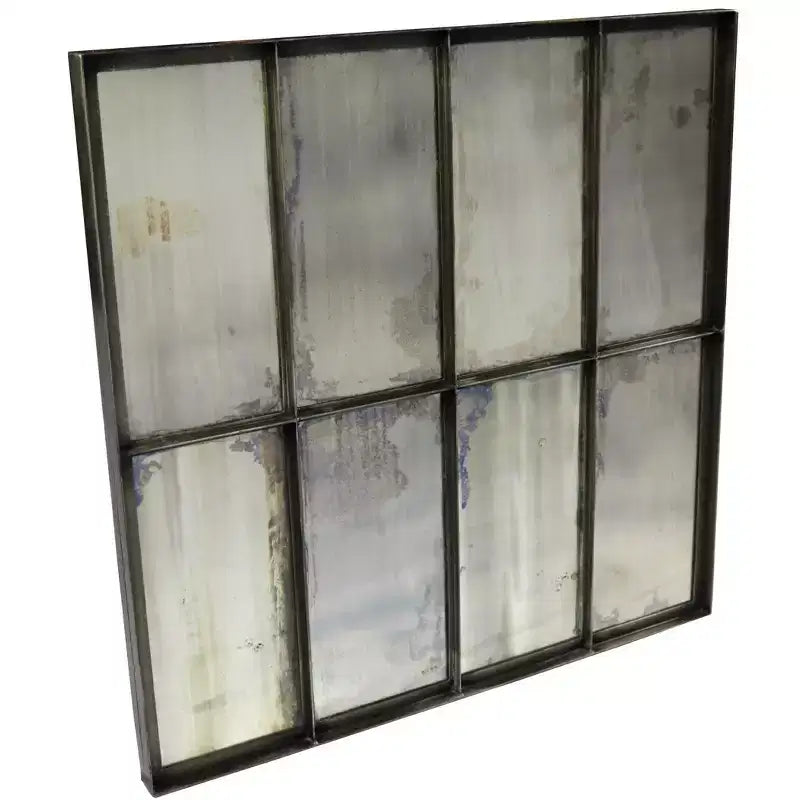 HomeRoots 40 Black Square Metal Framed Accent Mirror