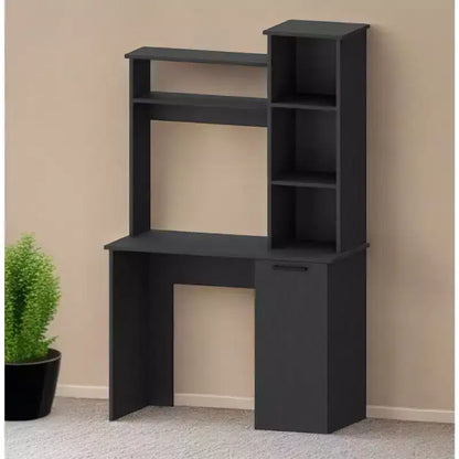 39" Black Computer Desk with Hutch, Home Office Writing Desk with Storage
