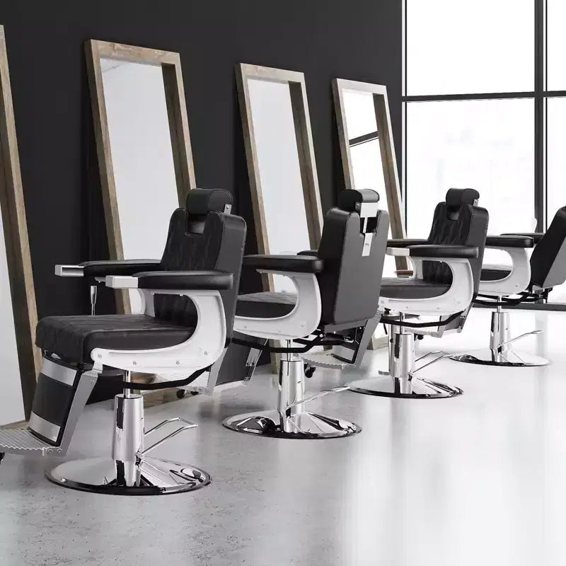 Heavy Duty Hydraulic Reclining Barber Chair, 400 LB Capacity, Adjustable Height