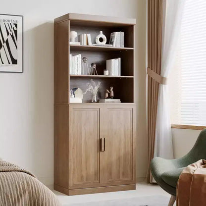 Large-capacity Glass Door Storage Cabinet, Stylish, Elegant And Beautiful. It's Practical For Storage And A Magic Tool To Say Goodbye To Home Clutter.