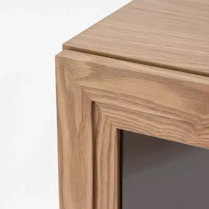 Large-capacity Glass Door Storage Cabinet, Stylish, Elegant And Beautiful. It's Practical For Storage And A Magic Tool To Say Goodbye To Home Clutter.
