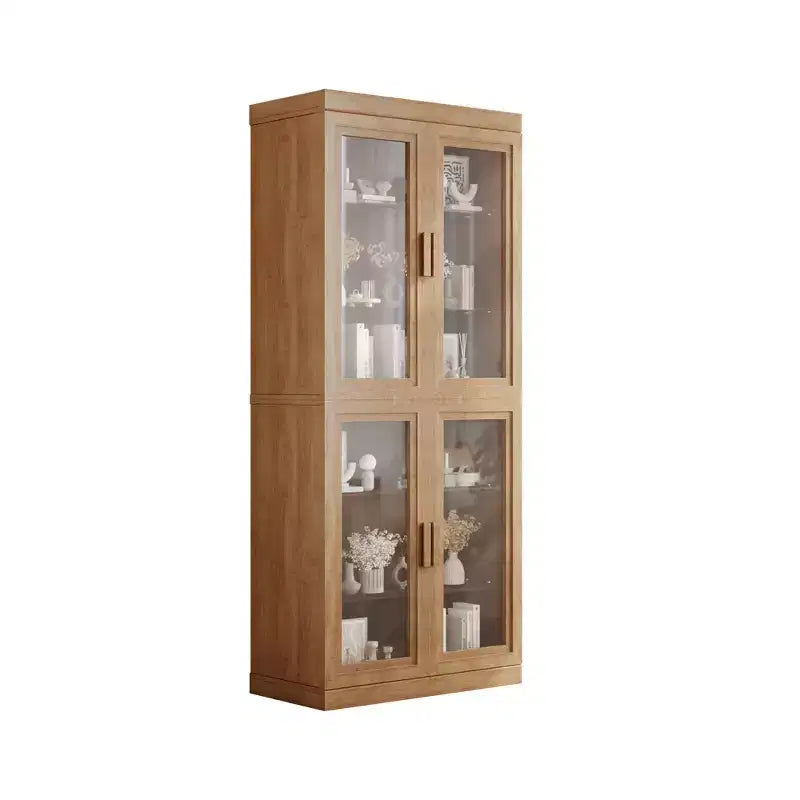 Glass Door Storage Cabinet: Simple And Stylish Design, Large-capacity Storage, Practical And Beautiful, A Powerful Tool For Home Tidiness