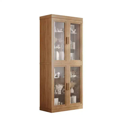 Glass Door Storage Cabinet: Simple And Stylish Design, Large-capacity Storage, Practical And Beautiful, A Powerful Tool For Home Tidiness